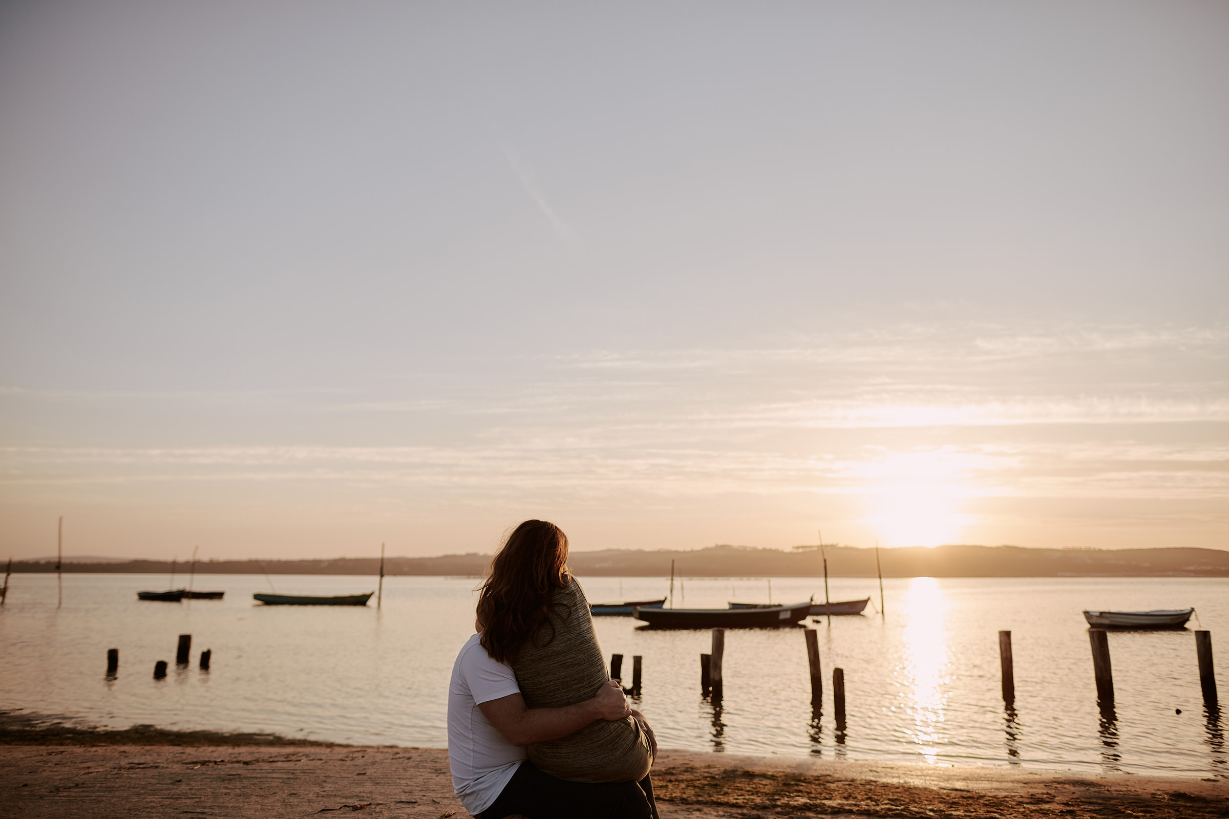 sessao fotografica solteiros documental namoro nuno lima fotografia fotografo um momento na vida portugal lagoa obidos por do sol barcos